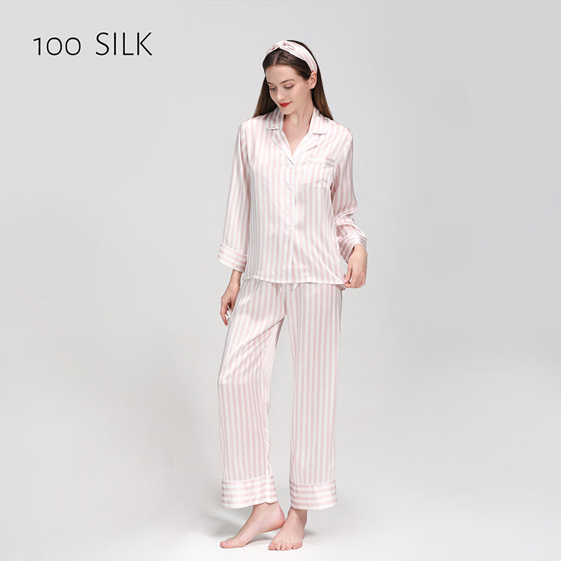 Striped Silk Pajama Set