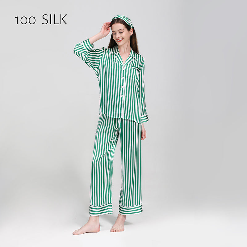 Striped Silk Pajama Set