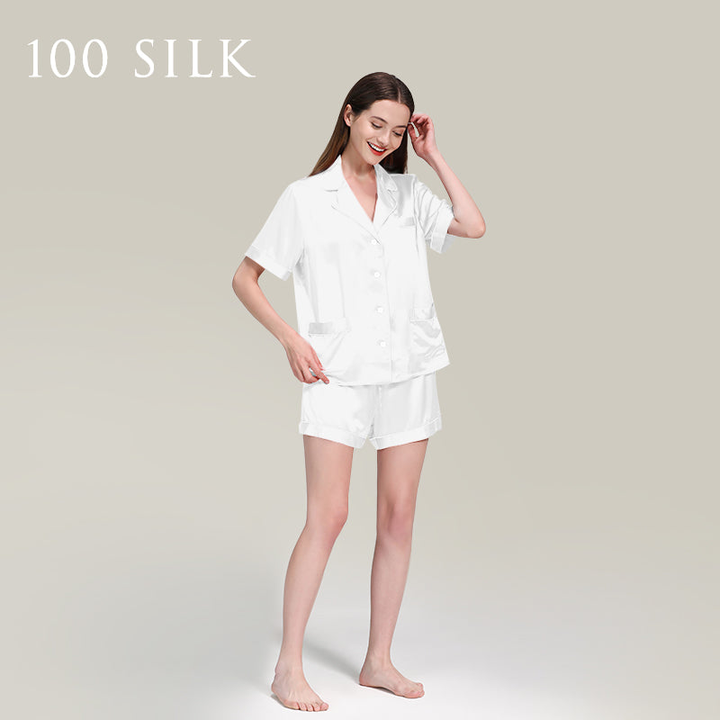 25 Momme Silk Short Sleeve and Shorts Pajama Set